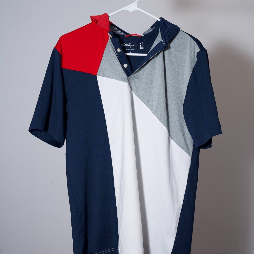 Red White and Blue Walter Hagen Polo Golf Shirt